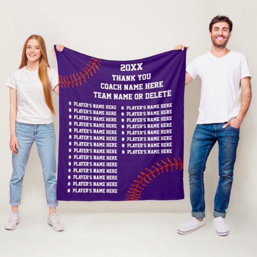 Softball-oder Baseballtrainer-Geschenke, Ihre Fleecedecke (Beispiel)