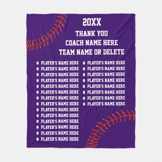 Softball-oder Baseballtrainer-Geschenke, Ihre Fleecedecke (Vorderseite)