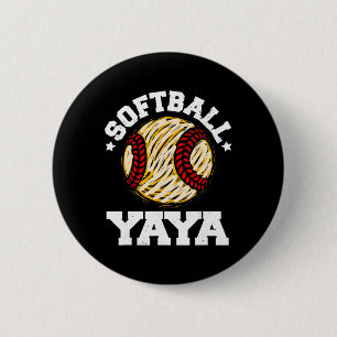 Softball-Oma bedrängte Vintage-lustige Großmutter- Button