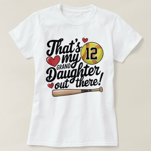 Softball Oma, das ist meine Großtochter Custom T-Shirt (Design vorne)