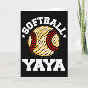 Softball Oma Distressed Vintage Lustig Großmutter  Karte