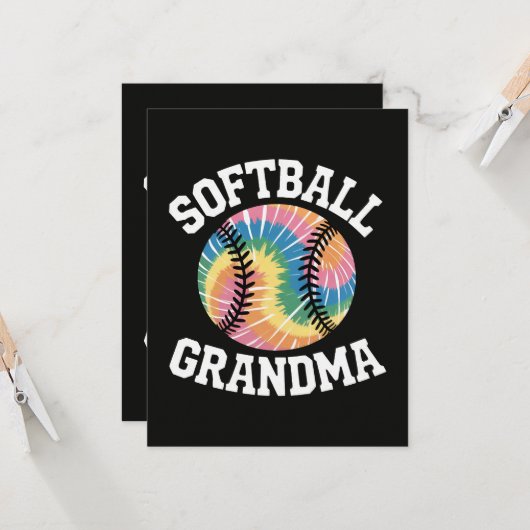 Softball-Oma Einladung (Vorderseite/Rückseite Beispiel)