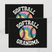Softball-Oma Einladung (Vorne/Hinten)