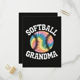 Softball-Oma Einladungspostkarte