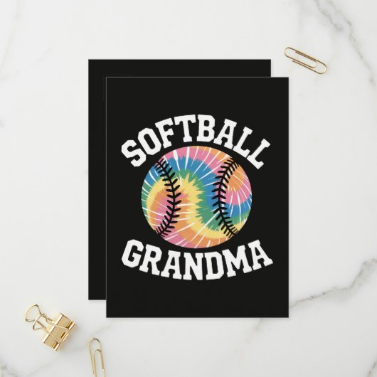 Softball-Oma Einladungspostkarte (Vorderseite/Rückseite Beispiel)