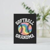 Softball-Oma Einladungspostkarte (Stehend Vorderseite)