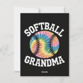 Softball-Oma Feiertagskarte (Rückseite)