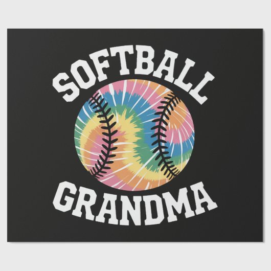 Softball-Oma Geschenkpapier (Flach)