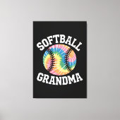 Softball-Oma Leinwanddruck (Vorderseite)