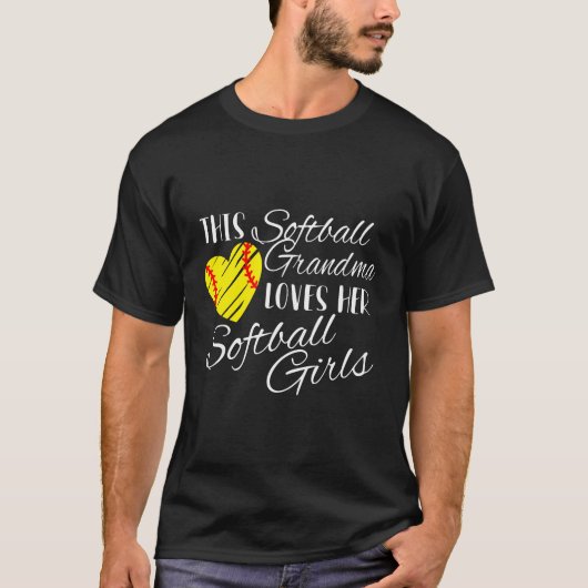 Softball Oma Liebe Ihre Softball T-Shirt (Vorderseite)