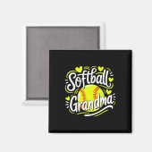Softball-Oma Magnet (Vorderseite/Rückseite)