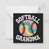 Softball-Oma Mitteilungskarte (Rückseite)