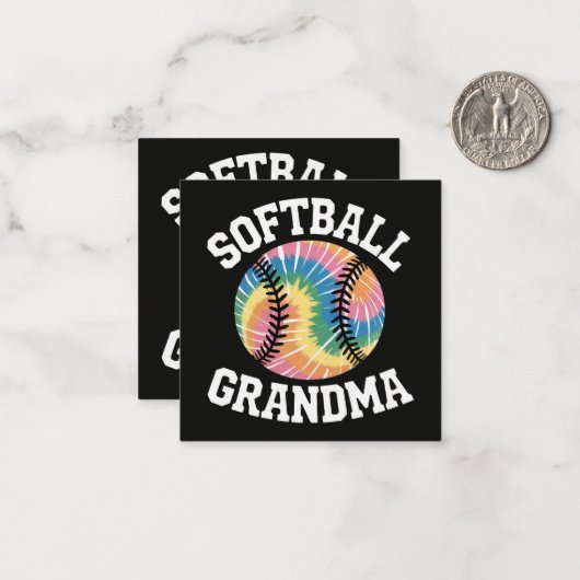 Softball-Oma Mitteilungskarte (Vorderseite/Rückseite Beispiel)
