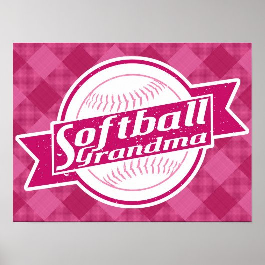 Softball-Oma-Poster drucken Poster (Vorne)