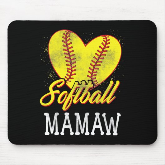 Softball-Oma Softball-Spielerin Mousepad (Vorne)