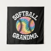 Softball-Oma Wandteppich (Vorderseite)