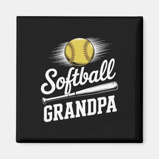 Softball-Opa _2 Magnet (Vorne)