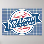 Softball Opa Art Poster (Vorne)
