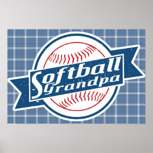 Softball Opa Art Poster