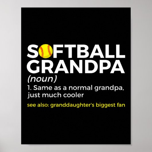 Softball-Opa-Definition-Enkelin größter Poster (Vorne)
