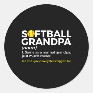 Softball-Opa-Definition Enkeltochter größte Runder Aufkleber