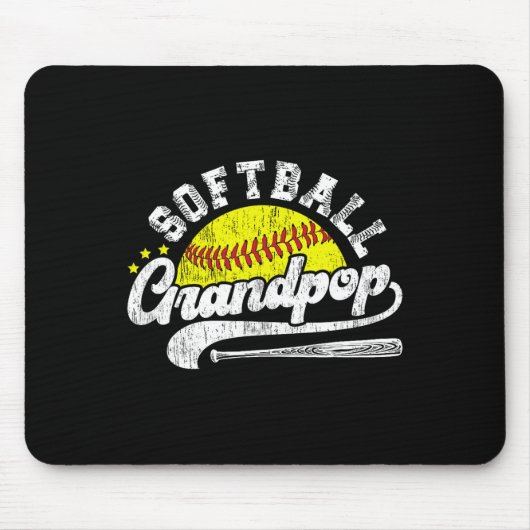 Softball-Opa eines Softball-Spielers Opa Mousepad (Vorne)