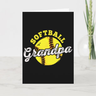 Softball-Opa Großvater Vater-Tag Karte