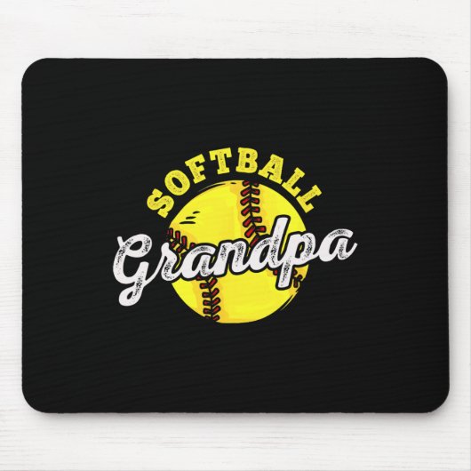 Softball Opa Großvater Vatertag Mousepad (Vorne)