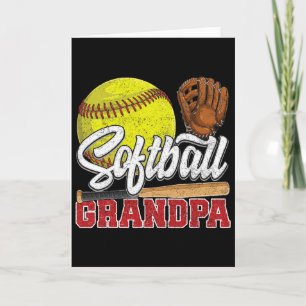 Softball-Opa Softball-Spieler Spieltag Vatertag Karte