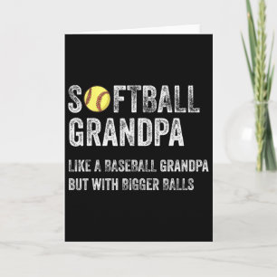 Softball-Opa wie ein Baseball-Opa mit größerem Karte