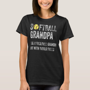Softball Opa Wie ein Baseballgroßvater mit großer T-Shirt
