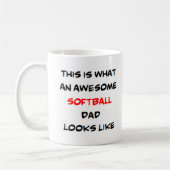 Softball Papa, phantastisch Kaffeetasse (Links)