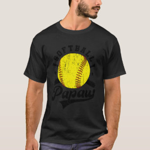 Softball Papaw Grandpa Softball Player Papa T-Shirt
