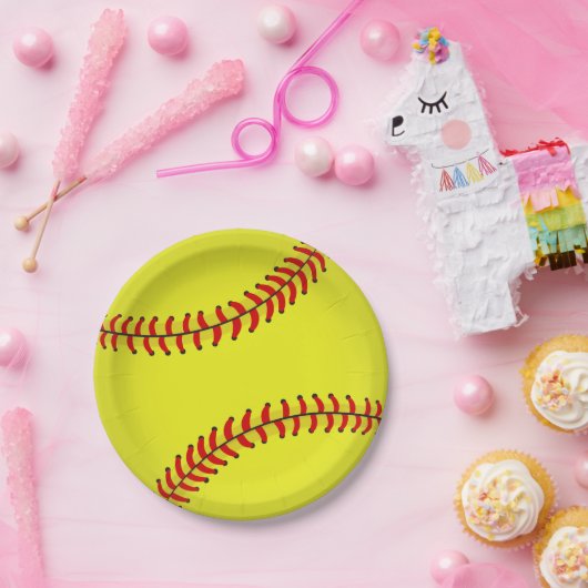 Softball Pappteller (Party)