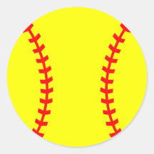 Softball-Party-Aufkleber, Geburtstagsaufkleber