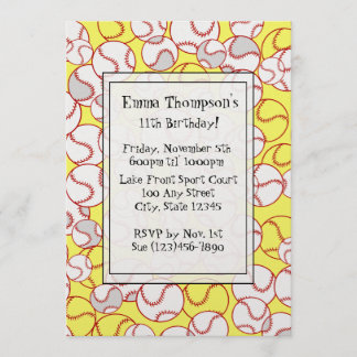 Softball-Party Einladung