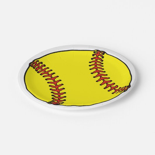 Softball Party Paper Teller (Schrägansicht)
