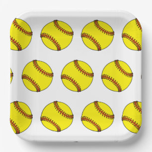 Softball-Party-Tellerplatten Pappteller