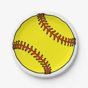 Softball-Party-Tellerplatten Pappteller