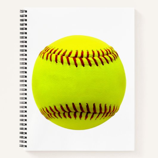 Softball personalisieren Aquamarine Ball Caoch Notizblock (Vorderseite)