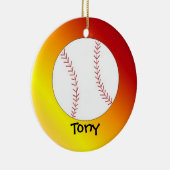 Softball personalisieren mit Namen Keramikornament (Rechts)