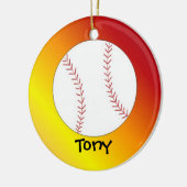 Softball personalisieren mit Namen Keramikornament (Links)