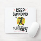 Softball Pitcher Behalte Swinging Catcher Breeze Mousepad (Mit Mouse)