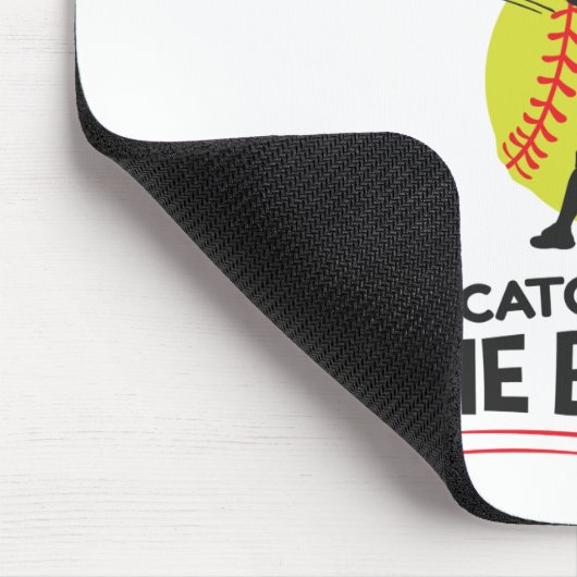 Softball Pitcher Funny Behalten Schwingen Brise Mousepad (Ecke)