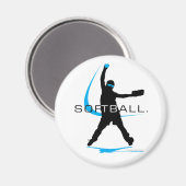 Softball - Pitcher Magnet (Vorderseite/Rückseite)