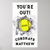 Softball Player Abschluss Poster (Vorne)