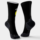 Softball Player Benutzerdefinierter Teamname und A Socken (Gewinkelt)