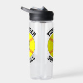 Softball Player Benutzerdefinierter Teamname und J Trinkflasche (Rechts)