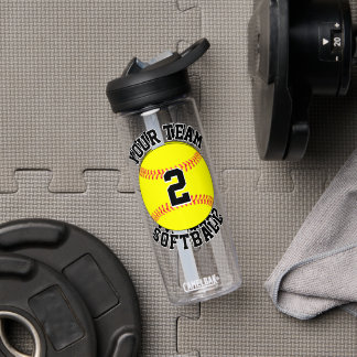 Softball Player Benutzerdefinierter Teamname und J Trinkflasche