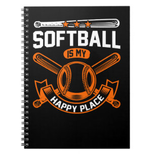 Softball Player Coach Fan Funny Quotes 65 Spieler Notizblock